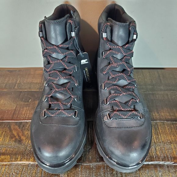 Sorel Lennox Hiker Womens Size 8 Lace Up Waterproof Ankle Boots Black Leather. - Picture 3 of 12